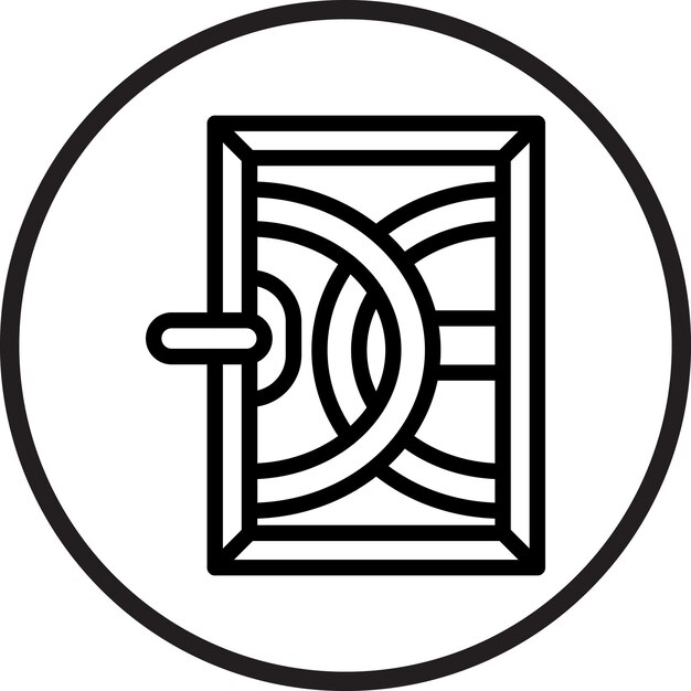 Estilo del icono de la puerta de diseño vectorial