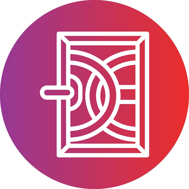 Estilo del icono de la puerta de diseño vectorial
