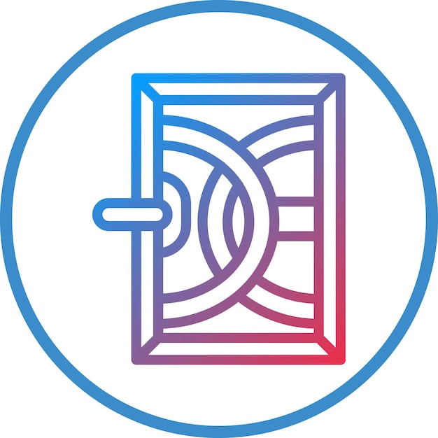 Estilo del icono de la puerta de diseño vectorial