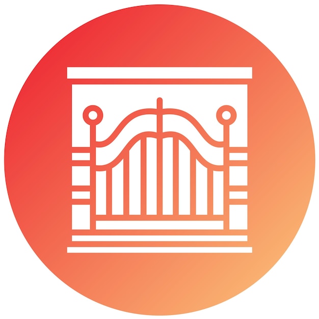 Estilo del icono de la puerta de diseño vectorial