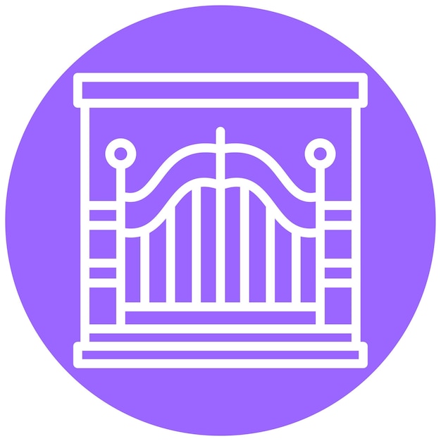 Estilo del icono de la puerta de diseño vectorial