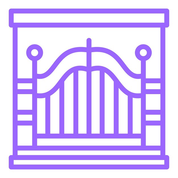 Estilo del icono de la puerta de diseño vectorial