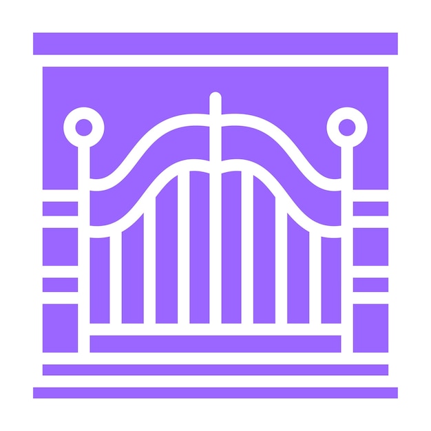 Estilo del icono de la puerta de diseño vectorial