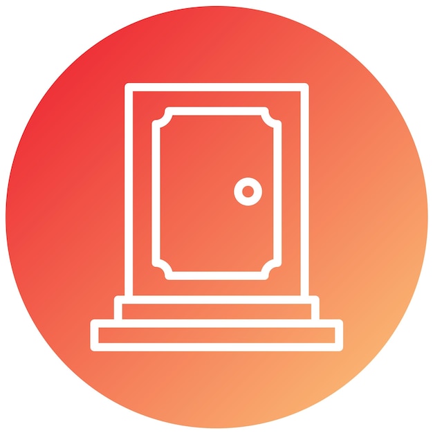 Estilo del icono de la puerta de diseño vectorial