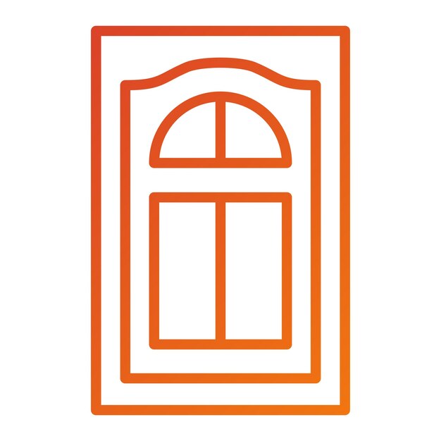 Estilo del icono de la puerta de diseño vectorial