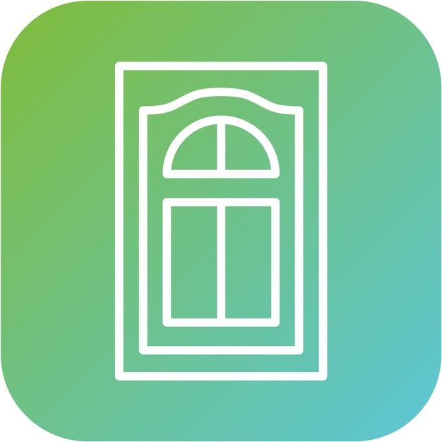 Estilo del icono de la puerta de diseño vectorial