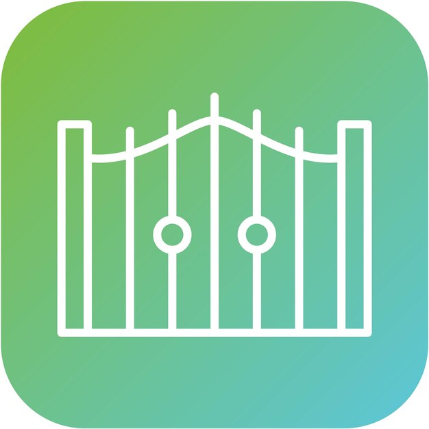 Estilo del icono de la puerta de diseño vectorial