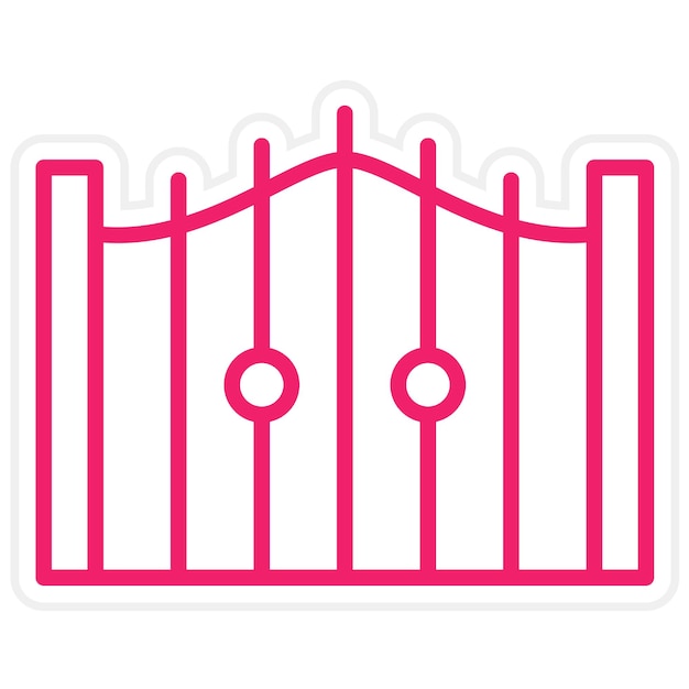Estilo del icono de la puerta de diseño vectorial