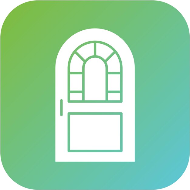 Estilo del icono de la puerta de diseño vectorial