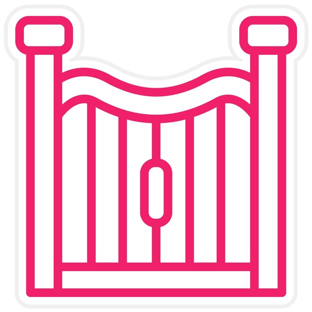 Estilo del icono de la puerta de diseño vectorial