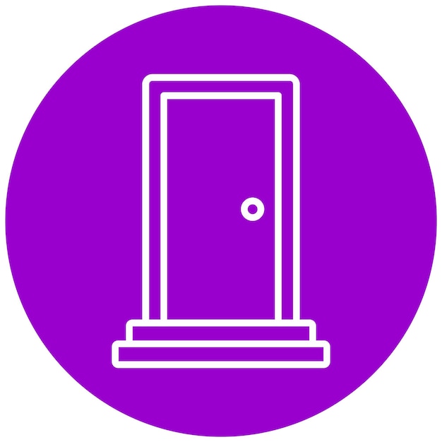 Vector estilo del icono de la puerta de diseño vectorial