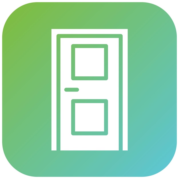 Estilo del icono de la puerta de diseño vectorial
