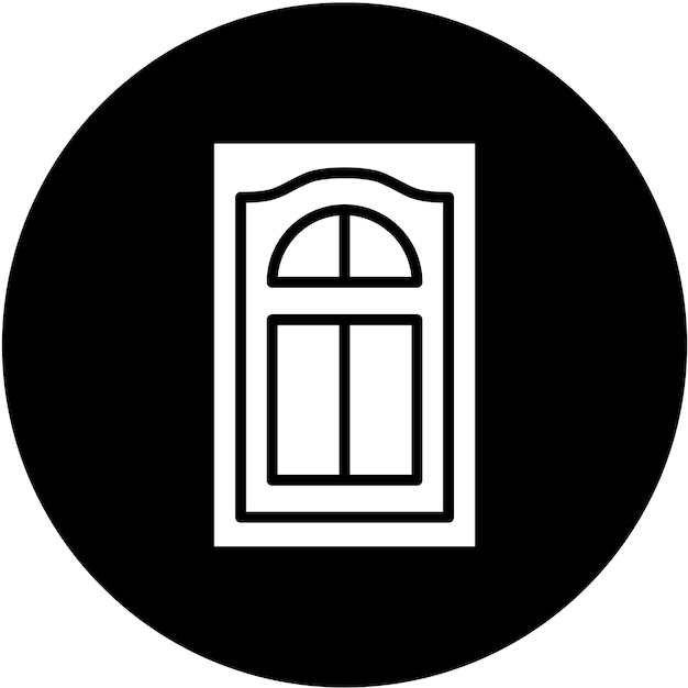 Estilo del icono de la puerta de diseño vectorial