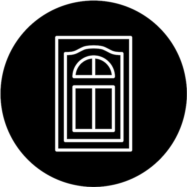 Estilo del icono de la puerta de diseño vectorial