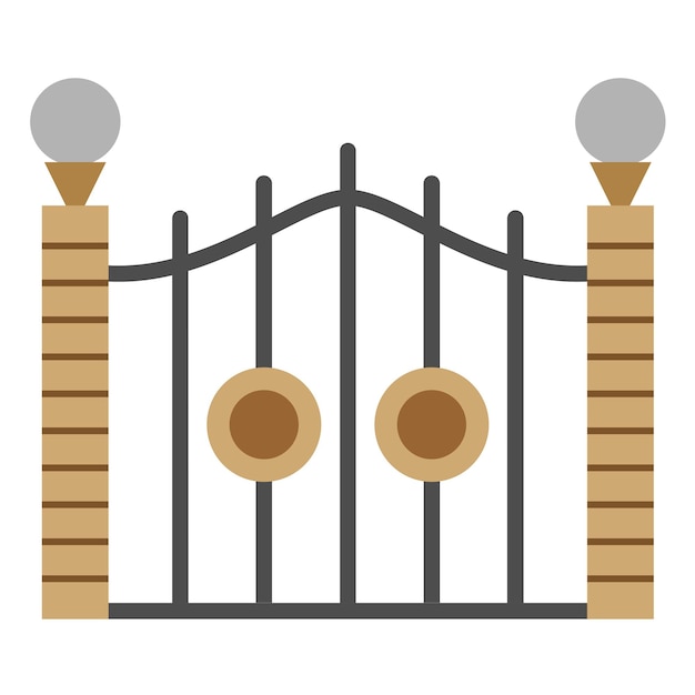 Estilo del icono de la puerta de diseño vectorial