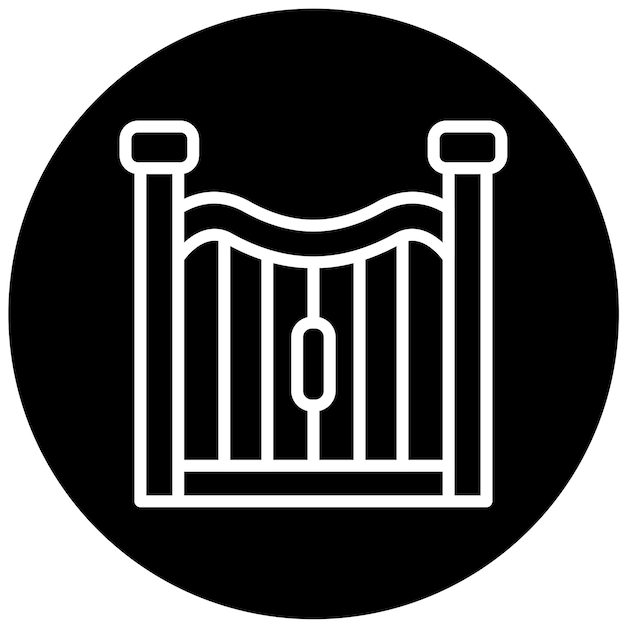 Estilo del icono de la puerta de diseño vectorial