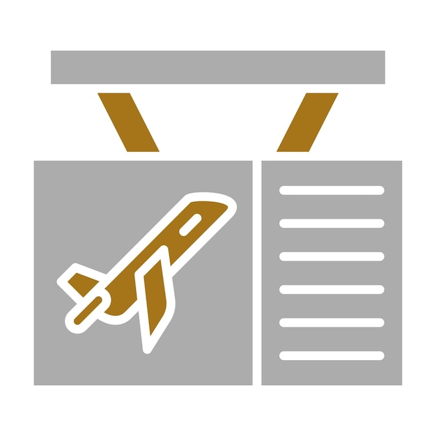 Estilo del icono de la puerta de embarque de diseño vectorial