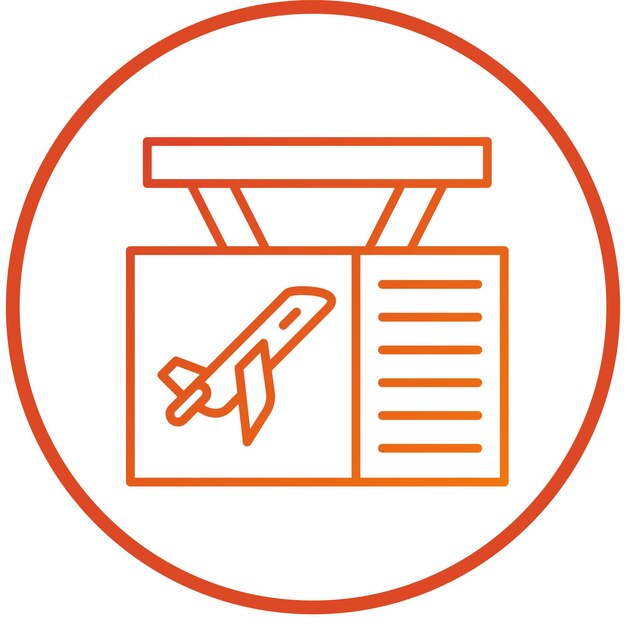 Estilo del icono de la puerta de embarque de diseño vectorial