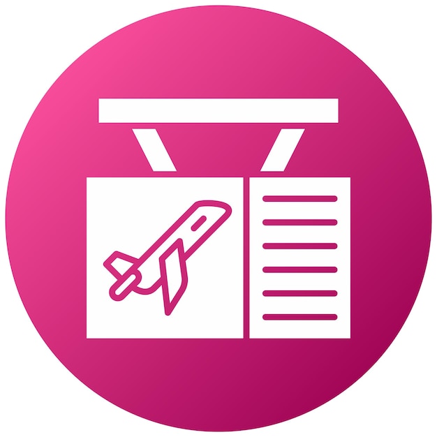Estilo del icono de la puerta de embarque de diseño vectorial