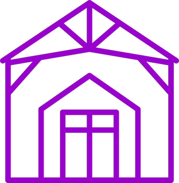 Estilo del icono de la puerta del garaje de diseño vectorial