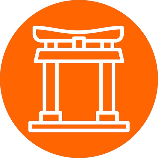 Estilo del icono de la puerta de Torii