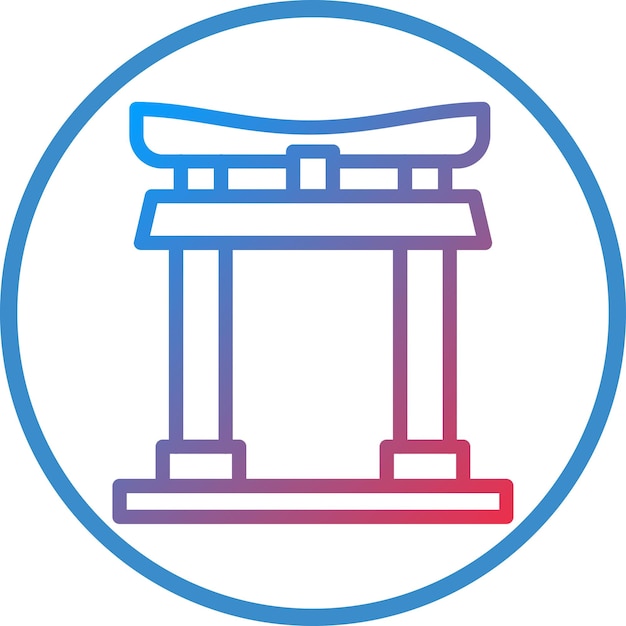Estilo del icono de la puerta de Torii