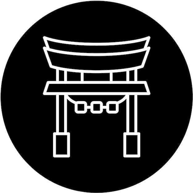 Estilo del icono de la puerta de Torii