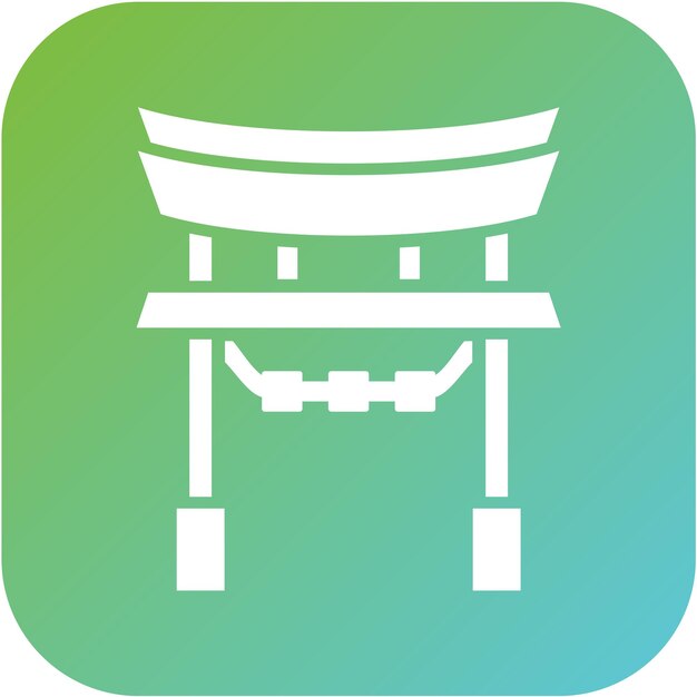 Estilo del icono de la puerta de Torii