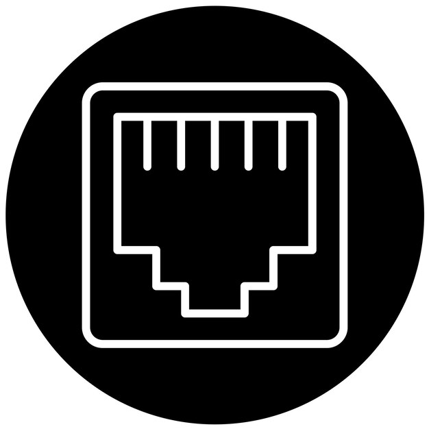 Estilo del icono del puerto del IDE de diseño vectorial
