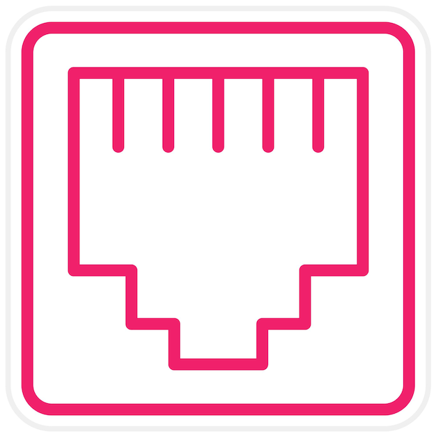 Estilo del icono del puerto del IDE de diseño vectorial