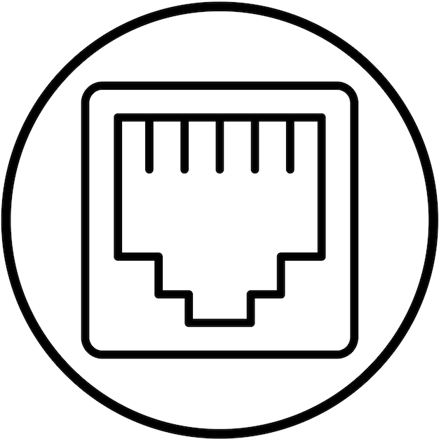 Estilo del icono del puerto del IDE de diseño vectorial