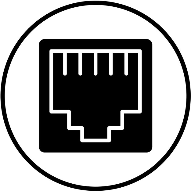 Estilo del icono del puerto del IDE de diseño vectorial