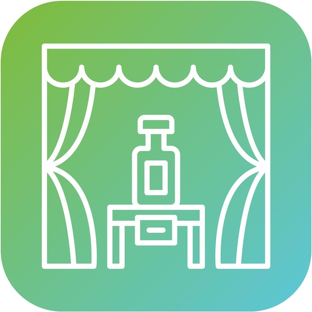 Estilo de icono de puesta en escena del producto de diseño vectorial