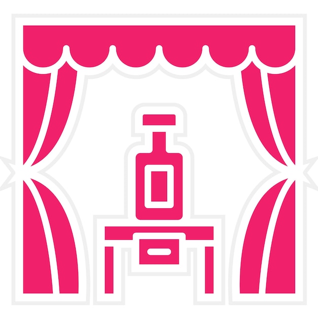 Estilo de icono de puesta en escena del producto de diseño vectorial