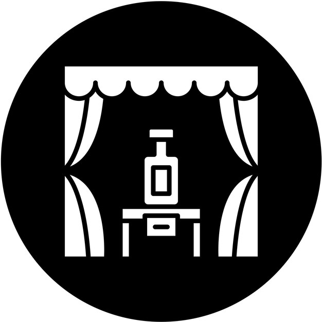 Estilo de icono de puesta en escena del producto de diseño vectorial