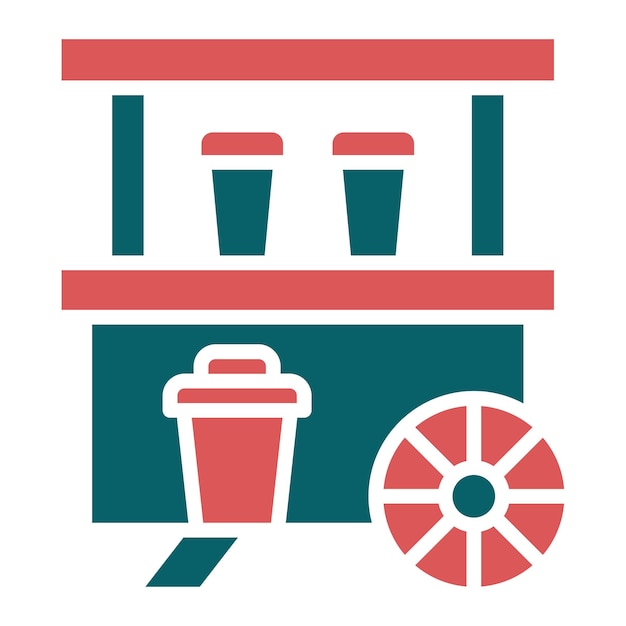 Estilo del icono del puesto de bebidas