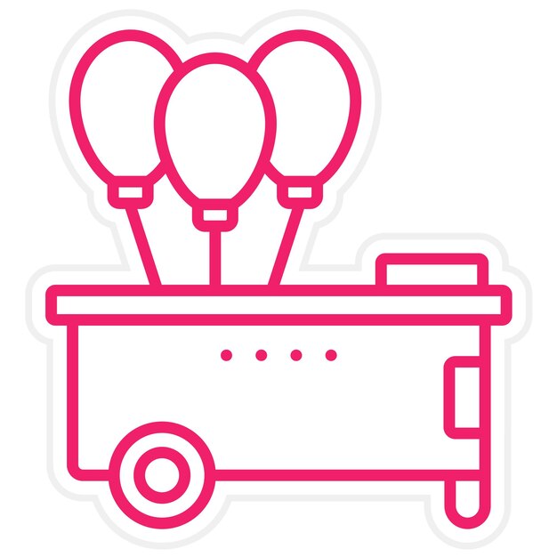 Estilo del icono del puesto de globos