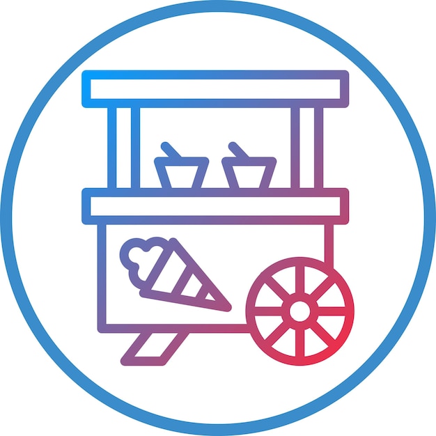 Estilo del icono del puesto de helados