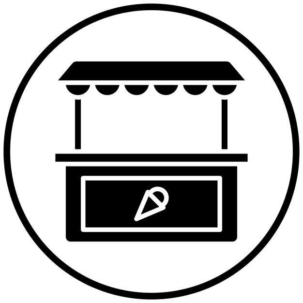 Estilo del icono del puesto de helados