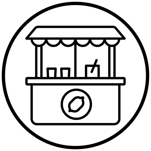 Estilo del icono del puesto de limonada