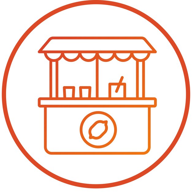 Estilo del icono del puesto de limonada