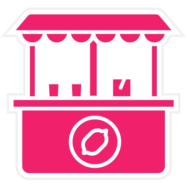 Estilo del icono del puesto de limonada