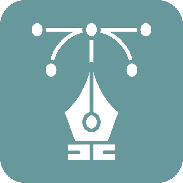 Estilo del icono del punto de anclaje del diseño vectorial