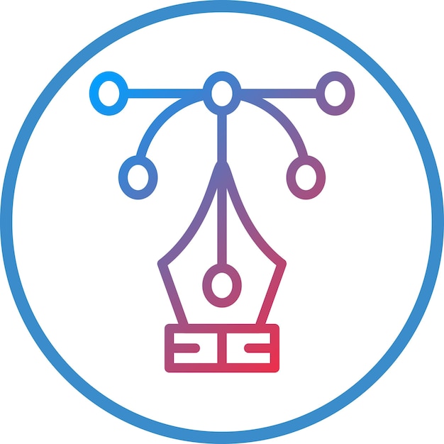 Estilo del icono del punto de anclaje del diseño vectorial