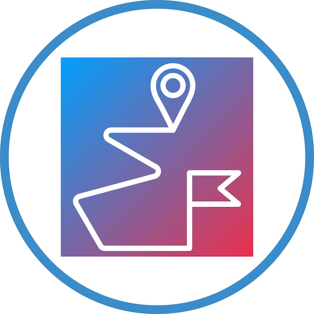 Estilo del icono del punto de destino del diseño vectorial