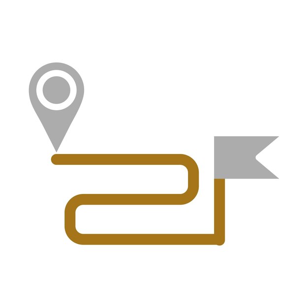 Estilo del icono del punto de destino del diseño vectorial