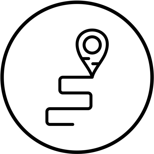 Estilo del icono del punto final del diseño vectorial