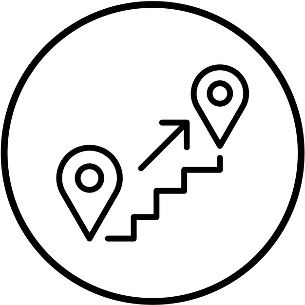 Estilo del icono del punto final del diseño vectorial
