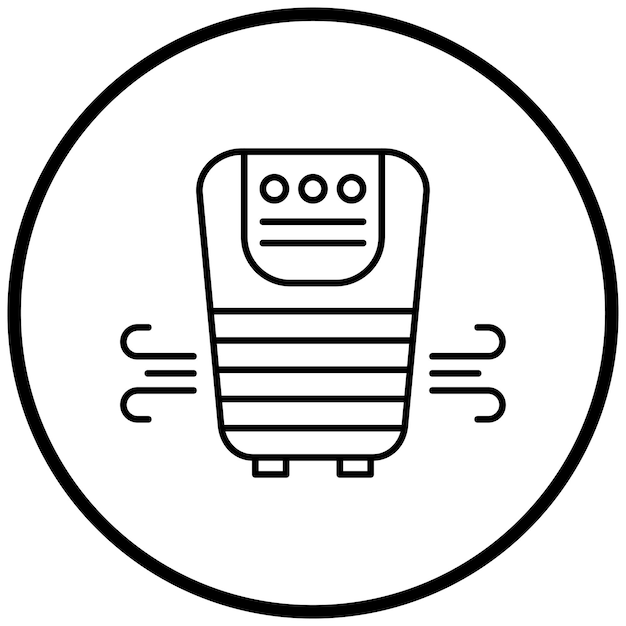 Estilo del icono del purificador de aire de diseño vectorial