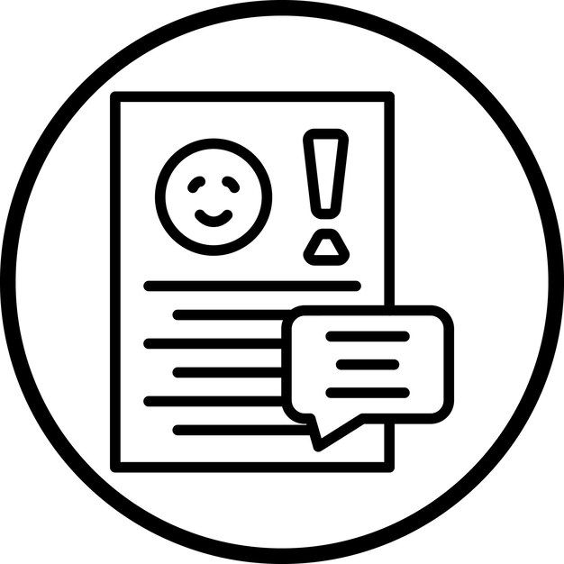 Estilo del icono de queja de diseño vectorial